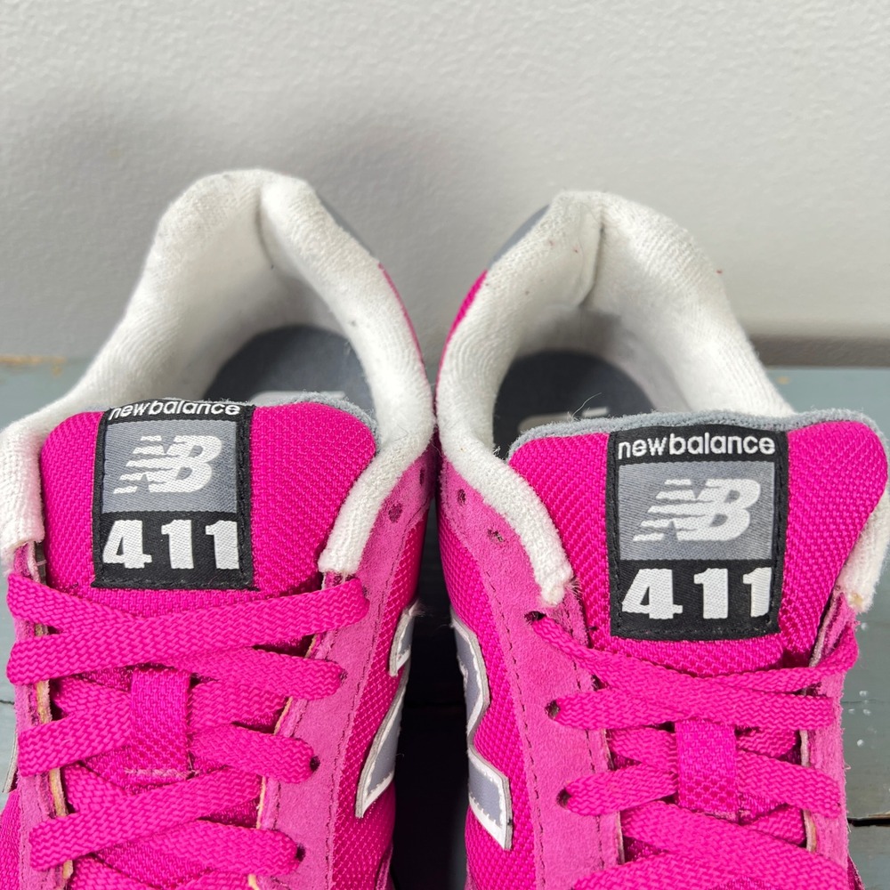 New Balance 411 Womens Sneakers Pink Suede Mesh Running Shoes WL411AAG Size 7 - Picture 12 of 13